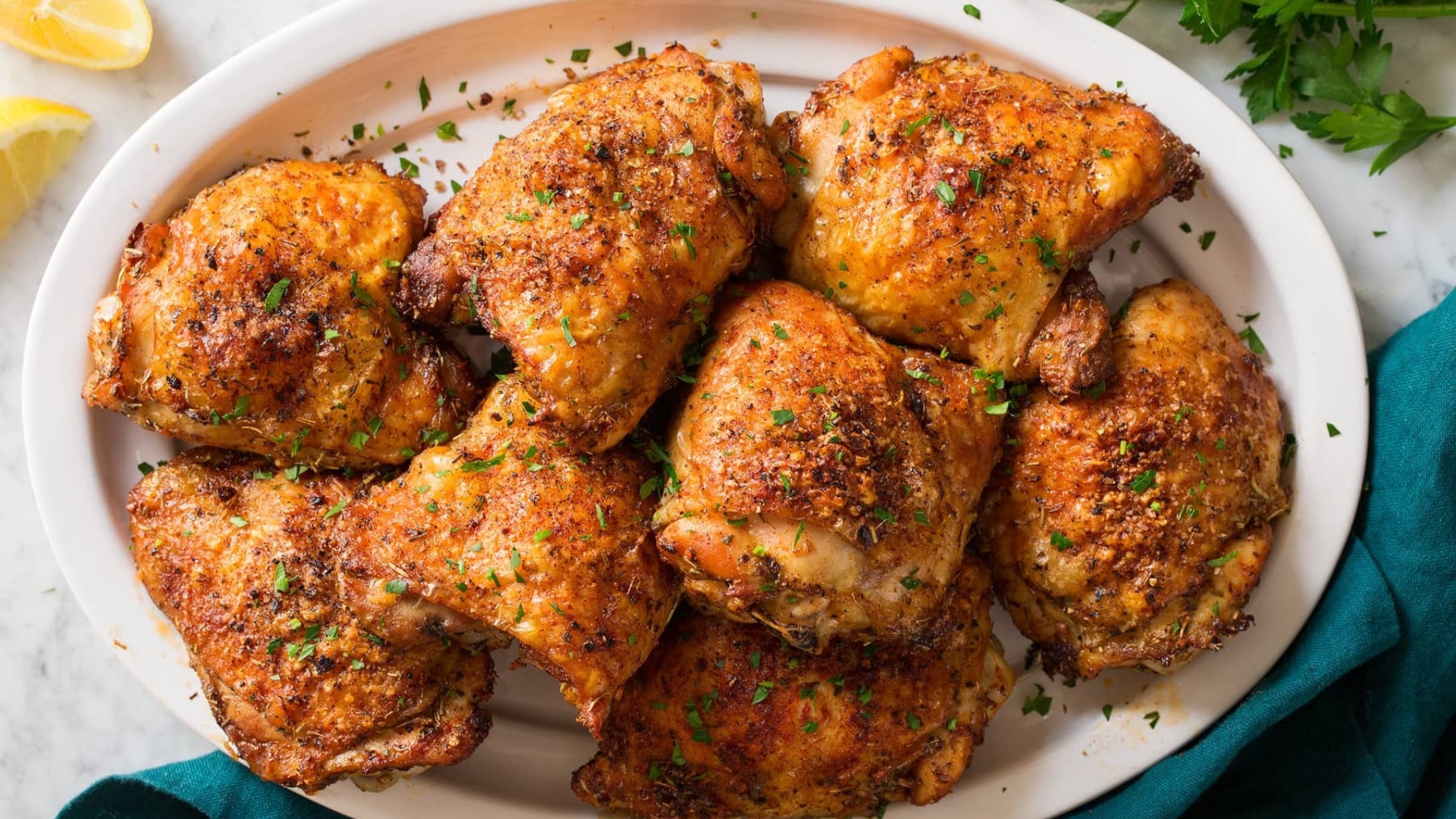 Sweet Scotch Oven Baked Chicken Thighs